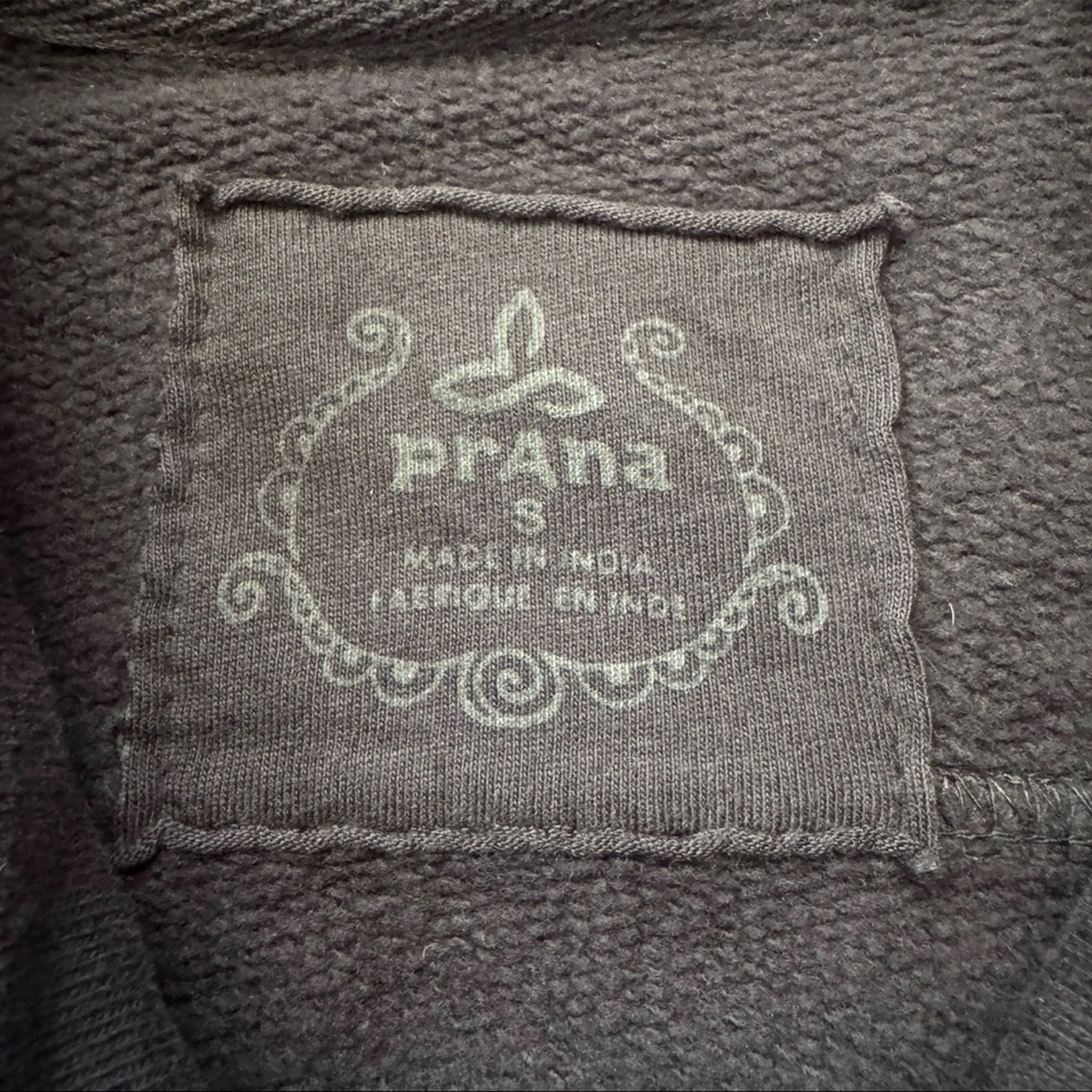 prAna Coat Womens Small Black 100% Cotton Knit Mock Neck Military Tori Jacket - Picture 4 of 13